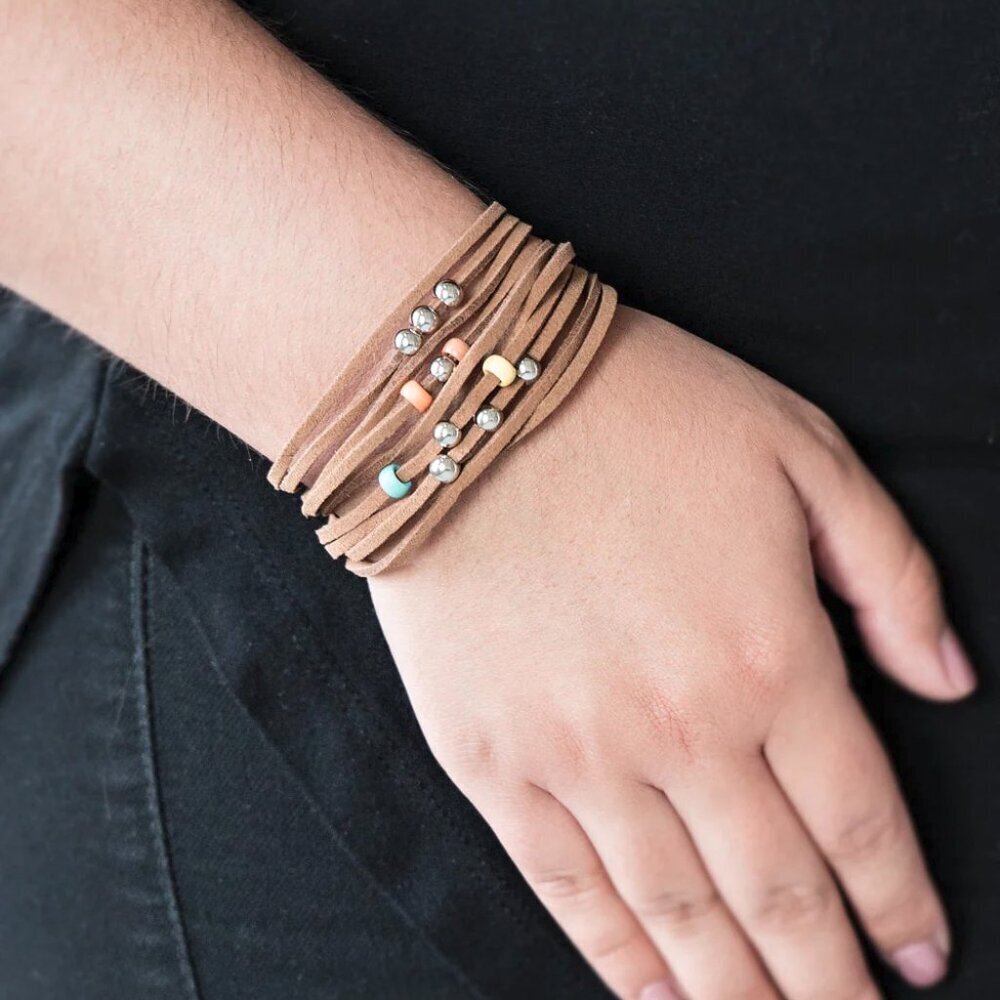 Paparazzi Jewelry Accessories - Colorfully Coachella - Multi Bracelet - Vintage